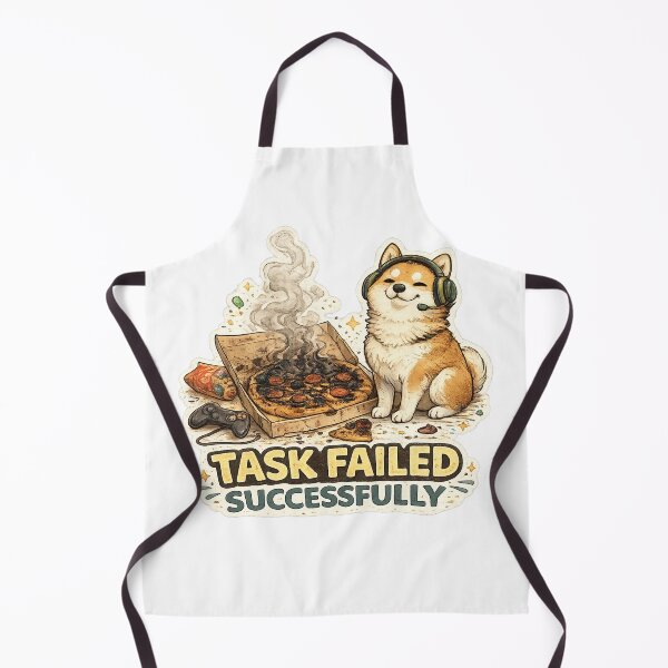 Item preview, Task Failed Successfully – Funny Gamer Shiba Inu Pizza Meme T-Shirt designed and sold by NarpLTD.