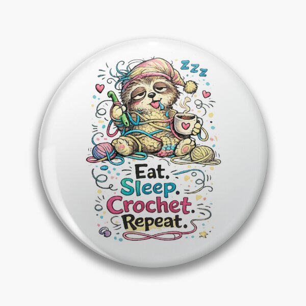 Item preview, Eat Sleep Crochet Repeat | Funny Crochet Lover Yarn Crafter Design designed and sold by EverStitchStudio ★★★★★.