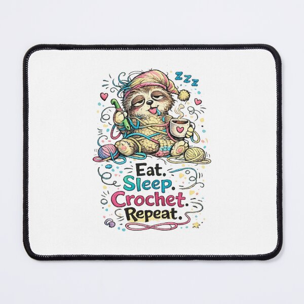Item preview, Eat Sleep Crochet Repeat | Funny Crochet Lover Yarn Crafter Design designed and sold by EverStitchStudio ★★★★★.