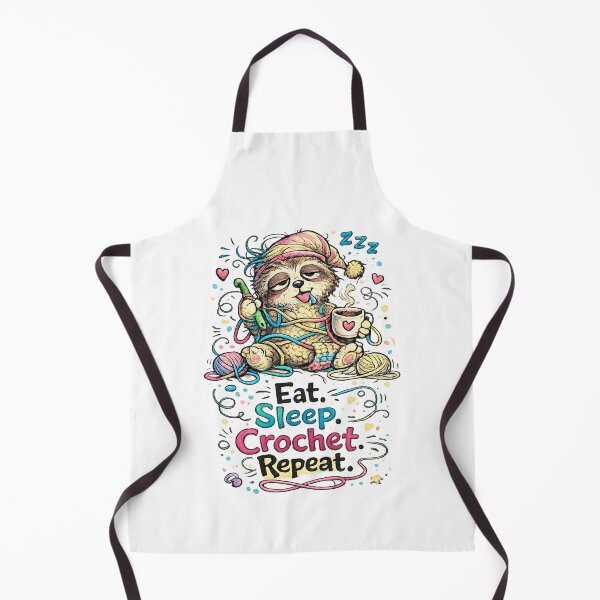 Item preview, Eat Sleep Crochet Repeat | Funny Crochet Lover Yarn Crafter Design designed and sold by EverStitchStudio ★★★★★.