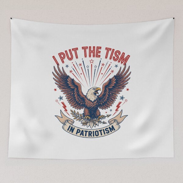 Item preview, I Put The Tism in Patriotism Athletic Eagle designed and sold by Naitsebas.
