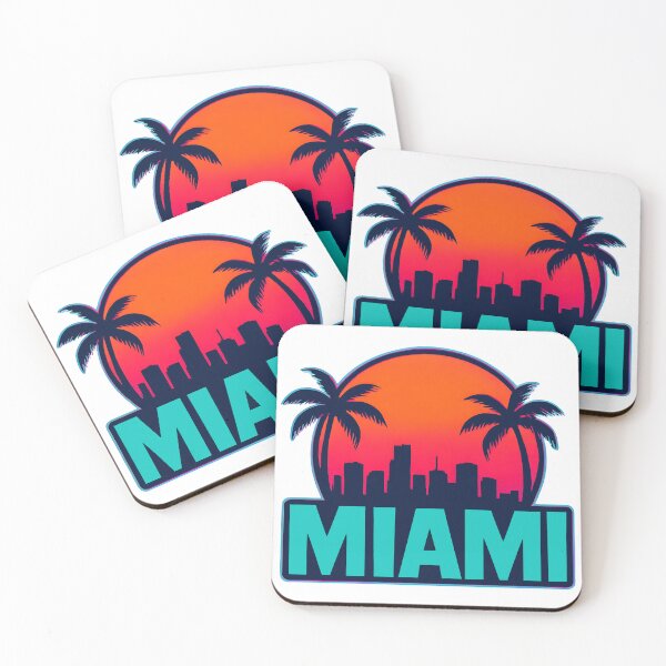 Item preview, Miami Retro 80s Skyline designed and sold by Dhenin Studio.