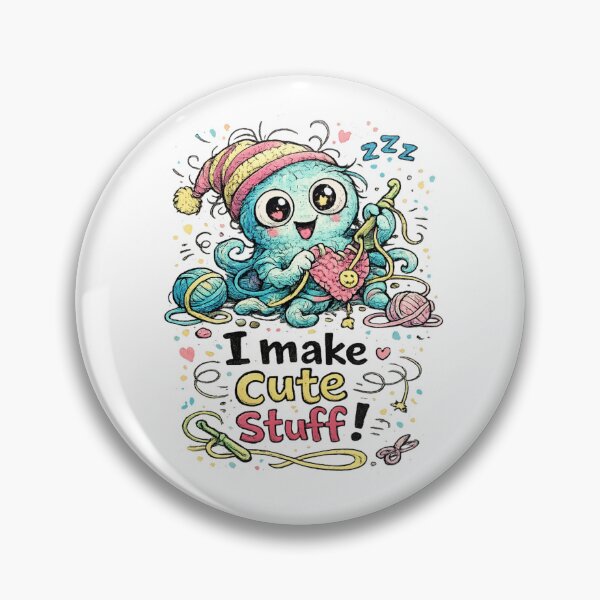 Item preview, I Make Cute Stuff | Funny Crochet & Craft Lover Design | Cute Maker Gift designed and sold by EverStitchStudio ★★★★★.