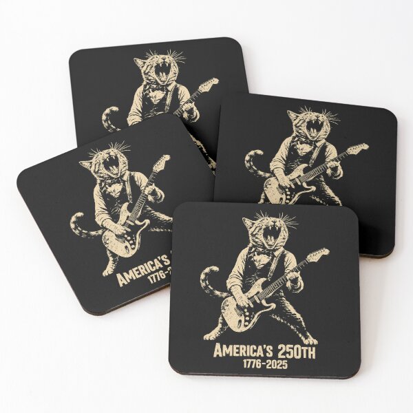Item preview, Americas 250th cat Playing Guitar Retro Vintage designed and sold by Kladhadredo.