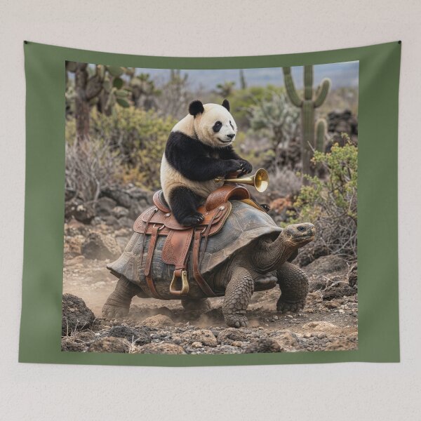 Item preview, Panda Rides a Tortoise Through the Desert designed and sold by Tridentulus.