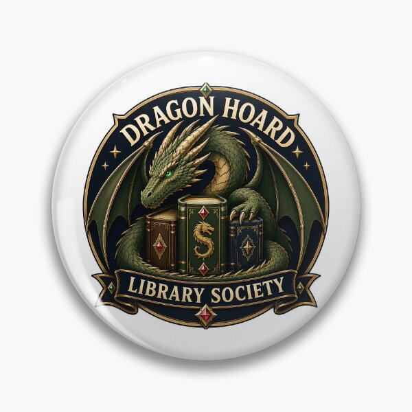 Item preview, Dragon Hoard Library Society – Fantasy Book Dragon Reader Club designed and sold by Digital Culture Studio.