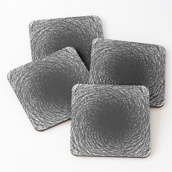 Item preview, Abstract Minimalist Swirling Graphite Vortex designed and sold by LuxPrintLab.