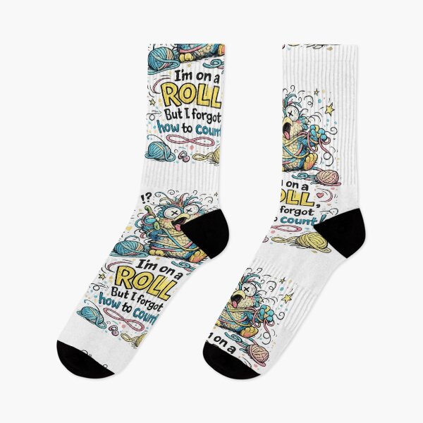 Item preview, I'm On a Roll But I Forgot How to Count! | Funny Crochet Lover Design designed and sold by EverStitchStudio ★★★★★.