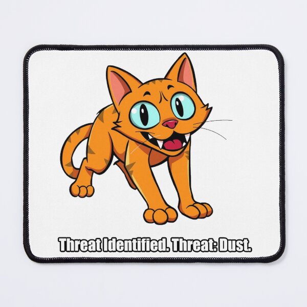 Item preview, Orange Cat Sticker - Threat Identified Threat Dust - Funny Cat Gift designed and sold by pawdrops.