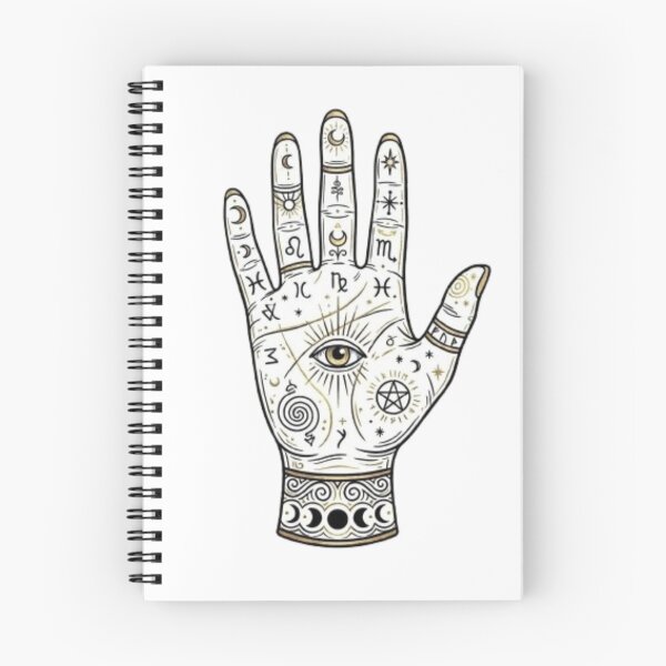Item preview, Mystical Palmistry Hand with Evil Eye and Astrology Symbols designed and sold by Northern Glow Art.