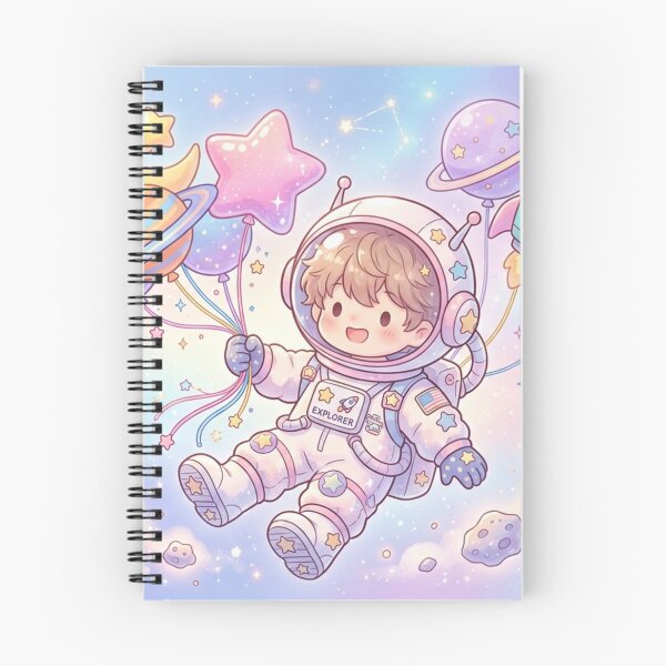 Item preview, Cute Chibi Astronaut in Pastel Space - Whimsical Kids Art designed and sold by MemoMetaverse.