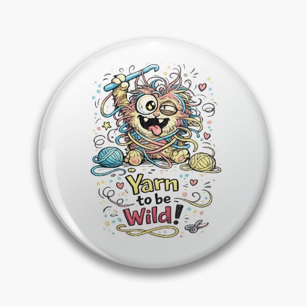 Item preview, Yarn to Be Wild | Funny Crochet Lover Design | Cute Yarn Crafter Gift designed and sold by EverStitchStudio ★★★★★.