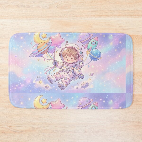 Item preview, Cute Chibi Astronaut in Pastel Space - Whimsical Kids Art designed and sold by MemoMetaverse.