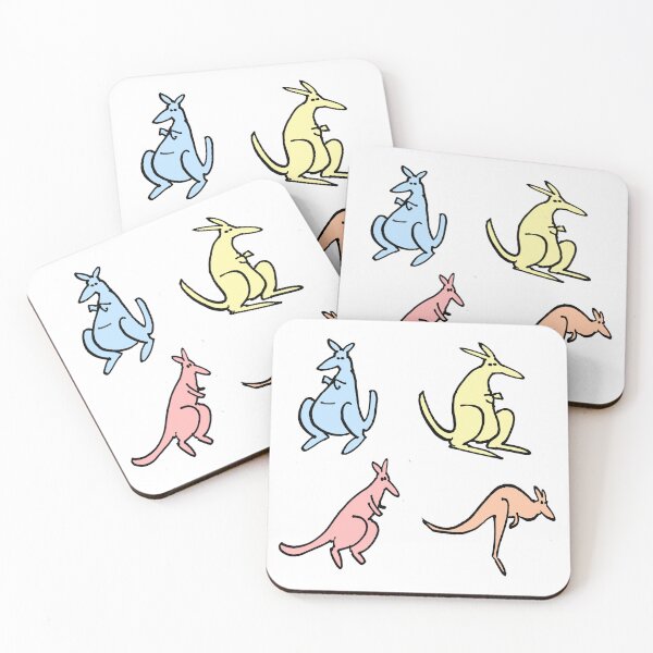 Item preview, Cute minimalist kangaroo collection designed and sold by Al Benge - NZ & Australian Art.