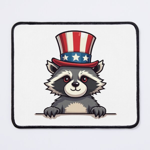 Item preview, Cute Patriotic Raccoon in Uncle Sam Hat 4th of July designed and sold by VeloraCrafts.