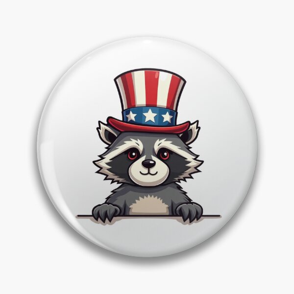 Item preview, Cute Patriotic Raccoon in Uncle Sam Hat 4th of July designed and sold by VeloraCrafts.