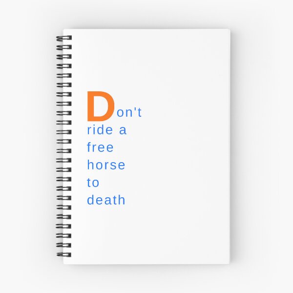 Item preview, Don't Ride A Free Horse To Death Minimalist Typography designed and sold by rich-moda.