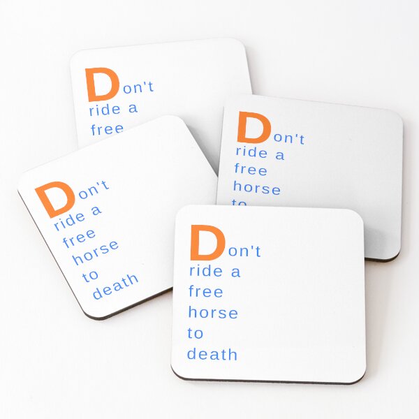 Item preview, Don't Ride A Free Horse To Death Minimalist Typography designed and sold by rich-moda.
