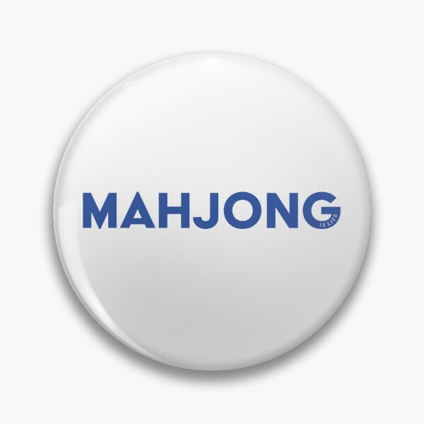 Item preview, Mahjong is Life - blue text designed and sold by vickeyweiss.