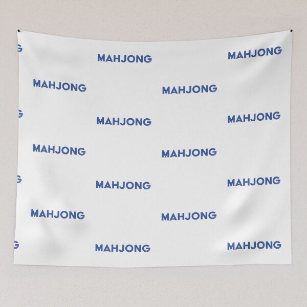 Item preview, Mahjong is Life - blue text designed and sold by vickeyweiss.