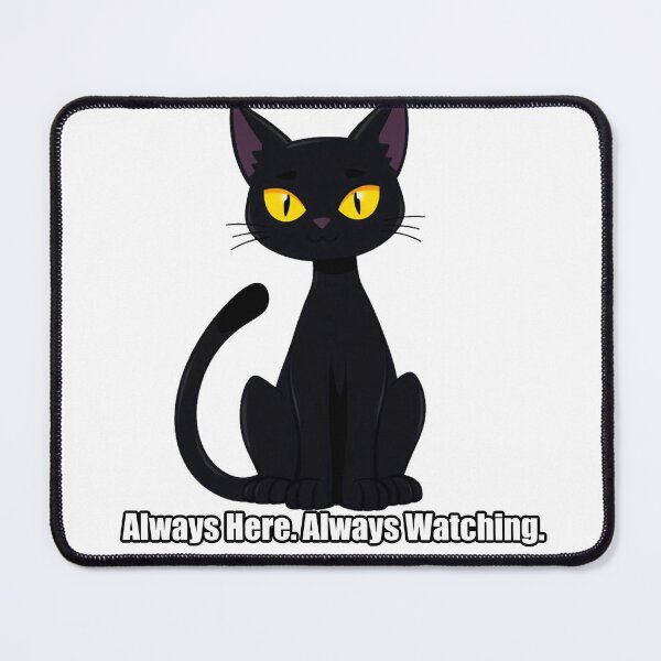Item preview, Black Cat Sticker - Always Here Always Watching - Funny Black Cat Gift designed and sold by pawdrops.
