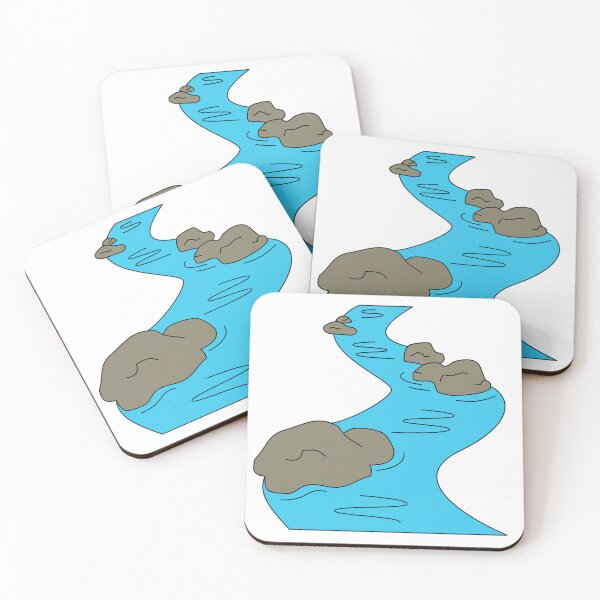 Artikelvorschau, Blue River Flowing Nature Illustration entworfen und verkauft von DailyDoodlesBySumbul.