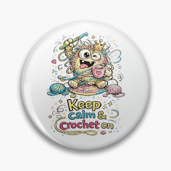 Item preview, Keep Calm and Crochet On | Funny Crochet Lover Design | Yarn Crafter Gift designed and sold by EverStitchStudio ★★★★★.