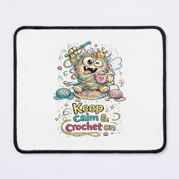 Item preview, Keep Calm and Crochet On | Funny Crochet Lover Design | Yarn Crafter Gift designed and sold by EverStitchStudio ★★★★★.