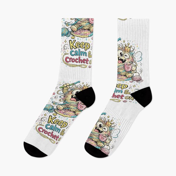 Item preview, Keep Calm and Crochet On | Funny Crochet Lover Design | Yarn Crafter Gift designed and sold by EverStitchStudio ★★★★★.