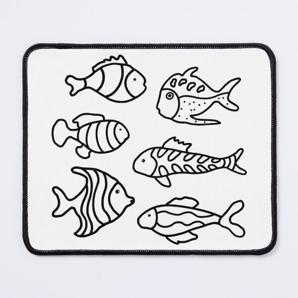 Item preview, Cute Tropical Fish Line Art | Simple Ocean Animals designed and sold by IwonaKpn.