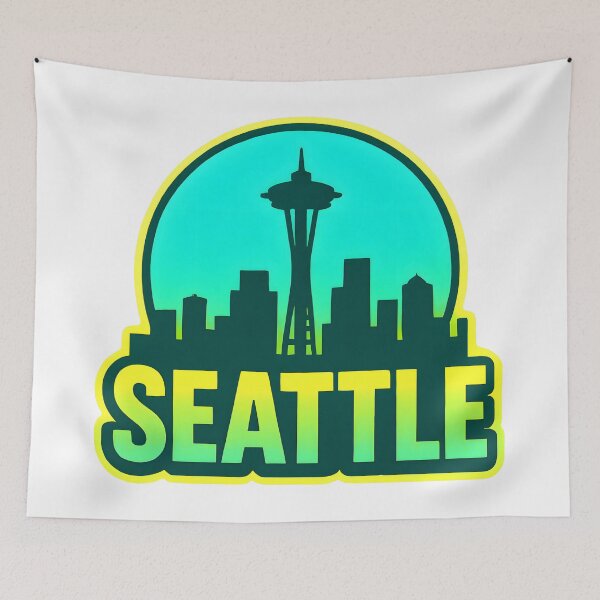 Item preview, Seattle Retro 80s Skyline designed and sold by Dhenin Studio.