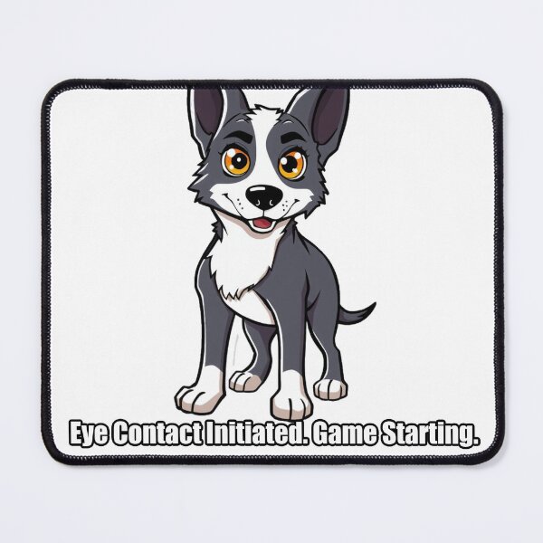 Item preview, Border Collie Sticker - Eye Contact Initiated Game Starting - Funny Border Collie Gift designed and sold by pawdrops.
