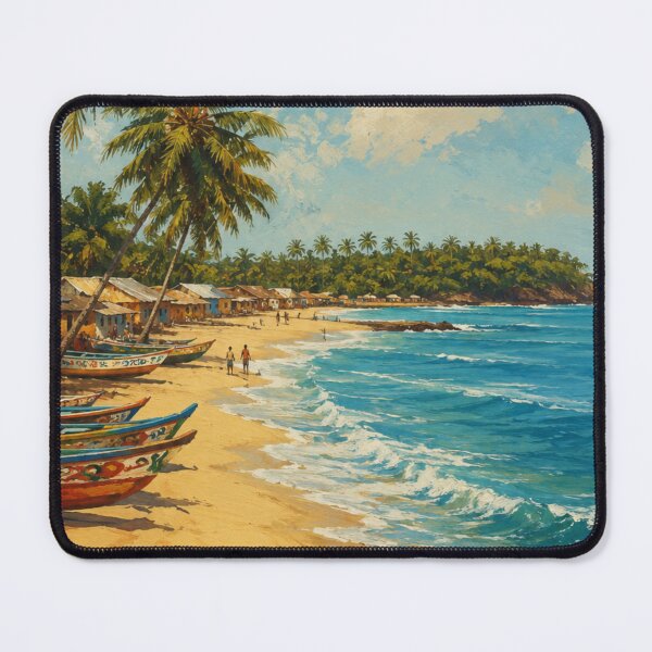 Item preview, Ivory Coast ?? West Africa Vintage Travel Poster | Côte d’Ivoire Sunset Coastal Art designed and sold by ElartedeNoel.
