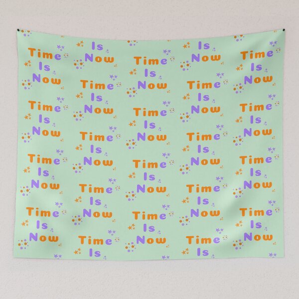 Item preview, Time Is Now Text Motivational Stickers Prints Posters Wall Art Magnet Home Coffee Cup Decoration TShirt Stationary Notebook Magnet Hat Kitchen Work School Office Redbubble Shop designed and sold by Saritas Boutique Shop.