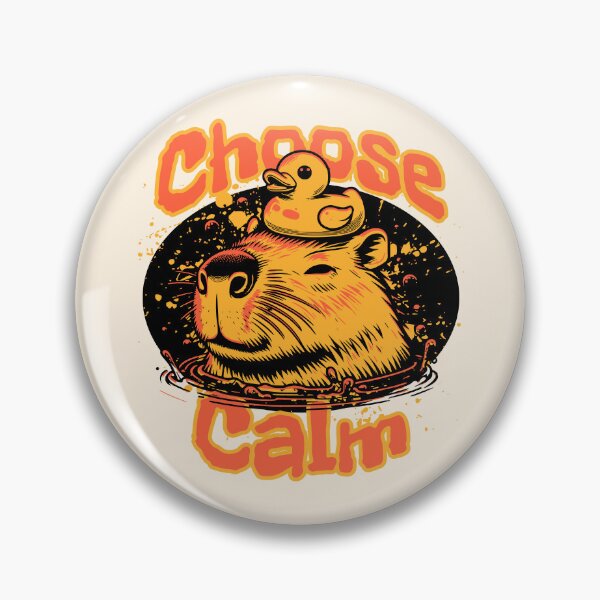 Item preview, Choose Calm Cute Capybara with Rubber Duck Relaxing Bath Design designed and sold by Sachie's Studio.