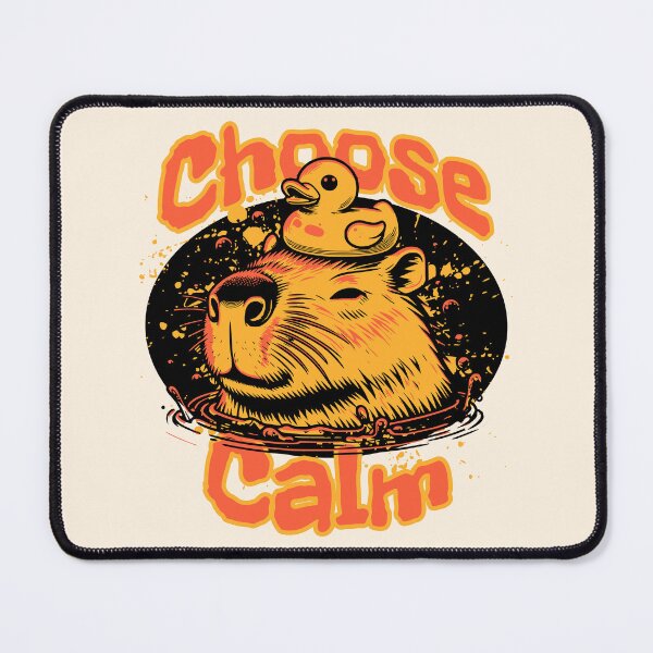 Item preview, Choose Calm Cute Capybara with Rubber Duck Relaxing Bath Design designed and sold by Sachie's Studio.