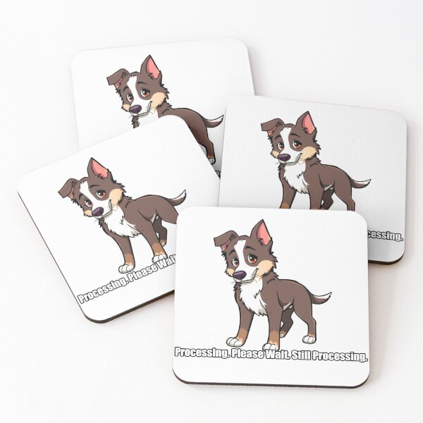 Item preview, Australian Shepherd Sticker - Processing Please Wait Still Processing designed and sold by pawdrops.