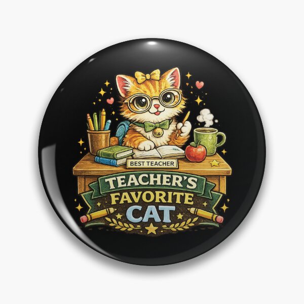 Item preview, Teacher's Favorite Cat Funny School Cat Teacher Design designed and sold by mansourhamid.