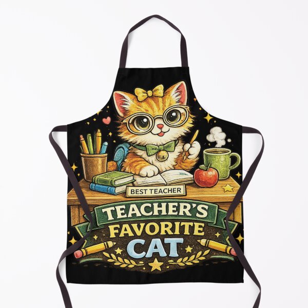 Item preview, Teacher's Favorite Cat Funny School Cat Teacher Design designed and sold by mansourhamid.