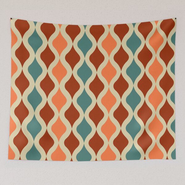 Item preview, Retro 70s Geometric Wallpaper Pattern | Mid Century Modern Mod Abstract Design designed and sold by Far Out Goods.