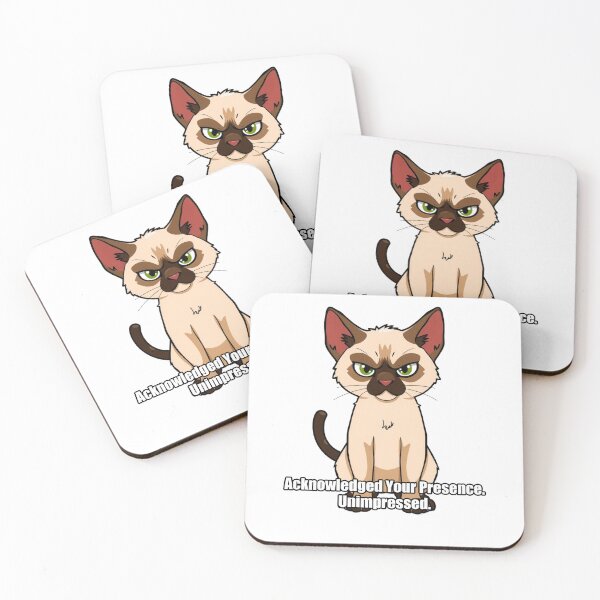 Item preview, Siamese Cat Sticker - Acknowledged Your Presence Unimpressed designed and sold by pawdrops.