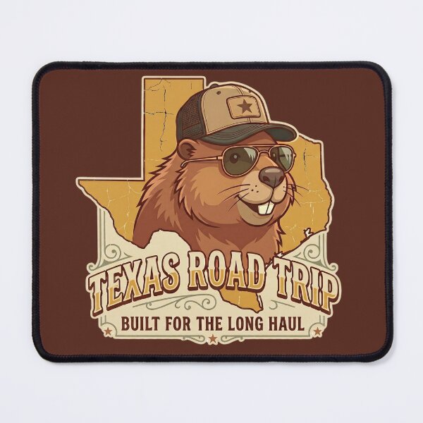 Item preview, Retro Texas Road Trip Beaver – Built for the Long Haul designed and sold by WildbuntingStudio.