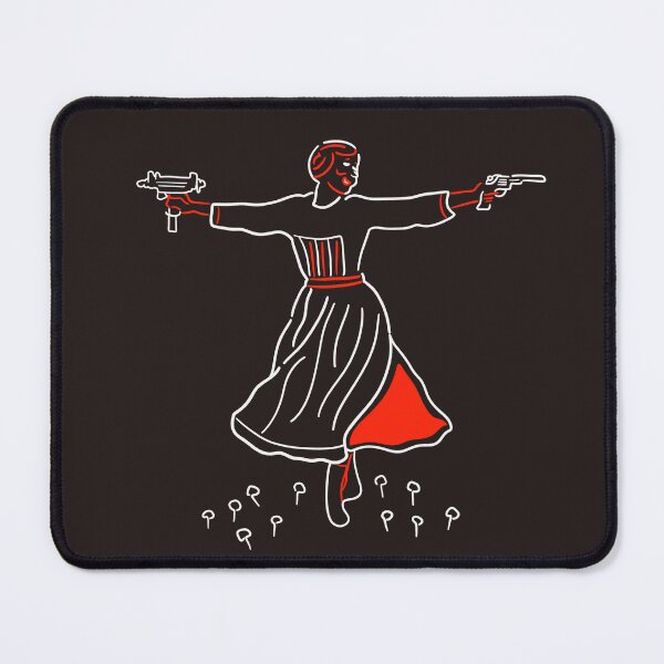 Item preview, Tiptoe with Caution: Gun Woman Illustration designed and sold by immortalmoonimp.
