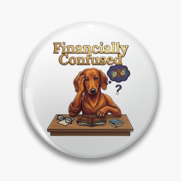 Item preview, Financially Confused Cute Dachshund Dog designed and sold by Northern Glow Art.