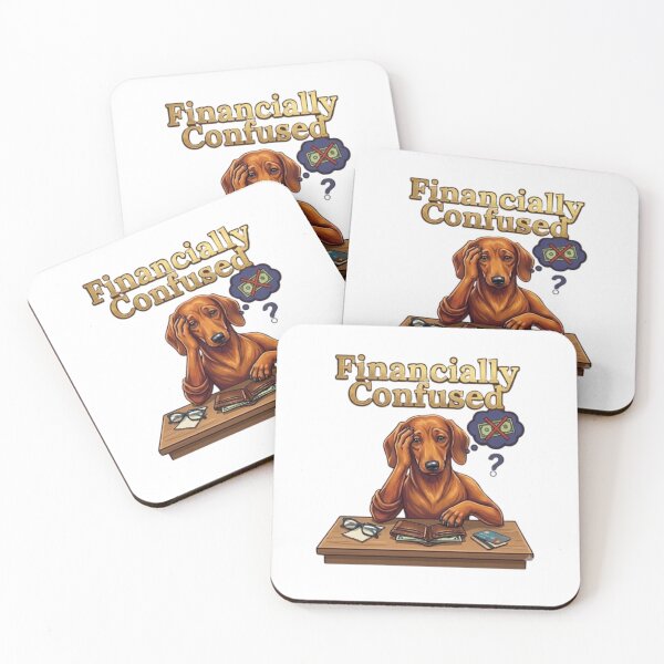 Item preview, Financially Confused Cute Dachshund Dog designed and sold by Northern Glow Art.