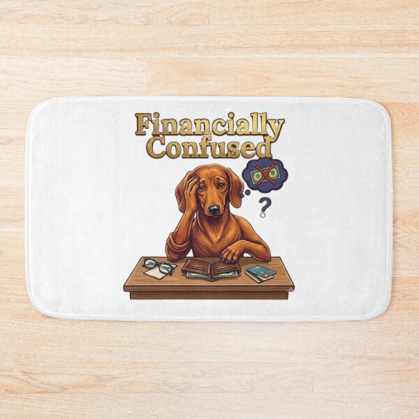 Item preview, Financially Confused Cute Dachshund Dog designed and sold by Northern Glow Art.