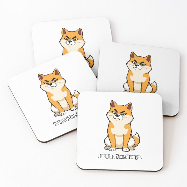 Item preview, Shiba Inu Sticker - Judging You Always - Funny Shiba Gift designed and sold by pawdrops.