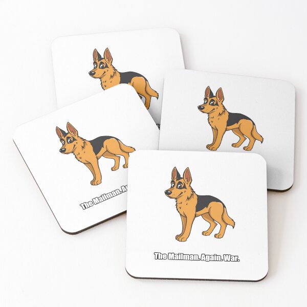 Item preview, German Shepherd Sticker - The Mailman Again War - Funny GSD designed and sold by pawdrops.