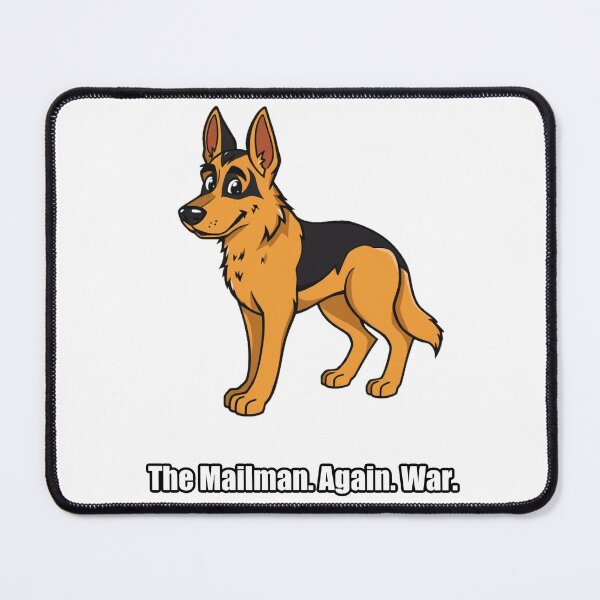 Item preview, German Shepherd Sticker - The Mailman Again War - Funny GSD designed and sold by pawdrops.