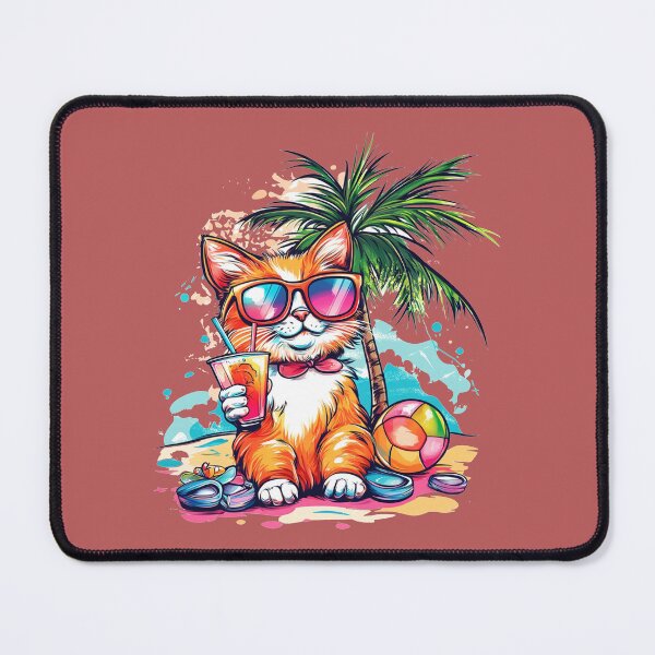 Item preview, Happy Orange Cat Beach Day Vibes designed and sold by grenithh.